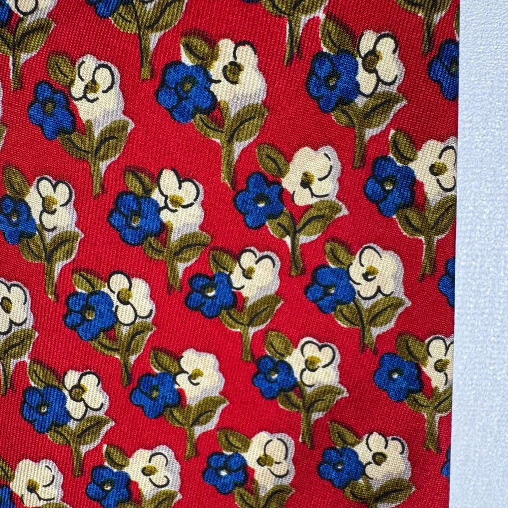 Brooks Brothers Makers Floral Silk Necktie Mens 58